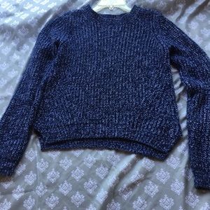 Blue knitted sweater